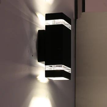 Светодиодный настенный светильник Наружный Водонепроницаемый Ip65 Светодиодный Алюминиевый Наружный Настенный светильник Вверх-вниз Современные настенные светильники для помещений в скандинавском стиле