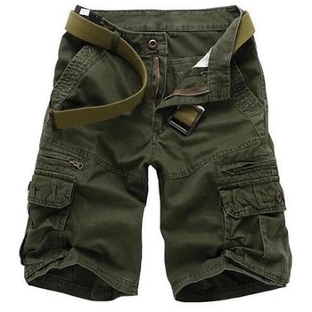 Мужские шорты-карго, мужские повседневные хлопковые комбинезоны с несколькими карманами, мужские летние военно-спортивные короткие брюки, шорты Man