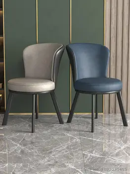 Роскошный обеденный стул Nordic light, современный минималистичный домашний обеденный стол, стул для отеля, чистая красная спинка табурета, кабинет для макияжа