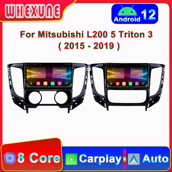 Android 12 Auto WIFI Carplay Автомагнитола Для Mitsubishi L200 5 Triton 3 2015-2019 Мультимедийный Видеоплеер GPS Навигация Головное Устройство