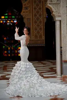 Роскошные Свадебные платья с длинными рукавами 