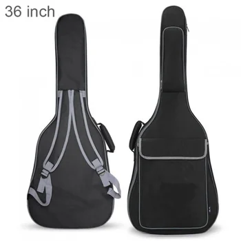 36-дюймовый чехол для гитары из ткани Оксфорд, концертная сумка, двойные ремни, мягкий водонепроницаемый рюкзак из хлопка толщиной 10 мм