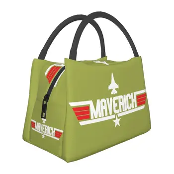 Женская Термоизолированная сумка для ланча Maverick Top Gun из фильма Тома Круза, Многоразовая сумка для ланча для хранения еды на пикнике на открытом воздухе, Коробка для еды