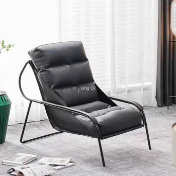 Напольное кресло для гостиной для взрослых, Скандинавский Металлический Подлокотник, Дизайнерские кресла для отдыха, Одноместные Мобильные Силлы, Мягкая мебель для дома