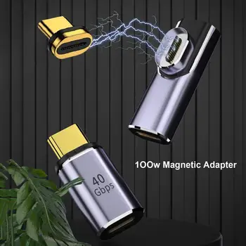 Новый USB-Кабель Магнитный Адаптер 100 Вт USB 4.0 Type C Магнитный Разъем Зарядного Устройства Для Телефона USB C Устройство Быстрой Зарядки Конвертер