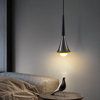 Прикроватная люстра в скандинавском минимализме, небольшой современный ресторан, бар, лестничный светильник, дизайнер, творческая личность, светодиодные лампы для спальни