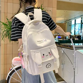 Школьные сумки для девочек, студенческий рюкзак для подростков, женский нейлоновый рюкзак Campus с милым мультяшным корейским рисунком