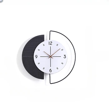 Настенные часы с бесшумными цифрами Современные настенные часы для гостиной в скандинавском стиле, новый дизайн, не склеенный вручную, современное украшение для дома