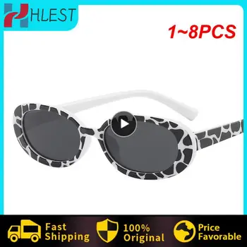1-8 шт Ретро Солнцезащитные очки для женщин в маленькой овальной оправе Солнцезащитные очки Модные оттенки Поляризованные очки UV400 Солнцезащитные очки