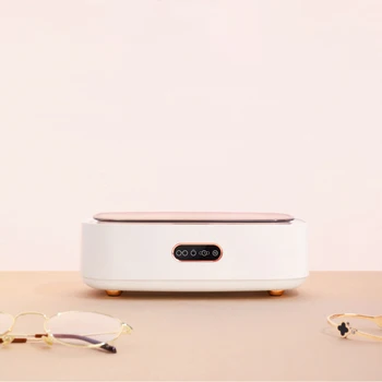Мини-электронный портативный высокочастотный ультразвуковой очиститель для домашнего использования с цифровым таймером, очиститель ювелирных изделий, часов и очков