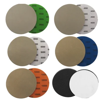 6-дюймовый Шлифовальный диск для Наждачной бумаги 3000 4000 5000 7000 10000, с Контактной площадкой, 25 кусков сухой и Влажной Наждачной бумаги