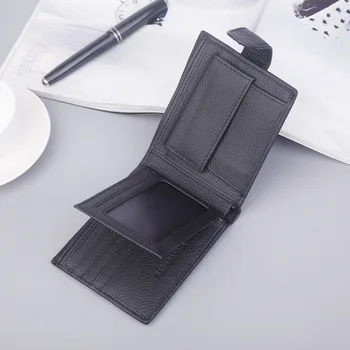 Новый повседневный многофункциональный кошелек с несколькими картами Tide, короткий кожаный мужской кошелек с винтажной пряжкой