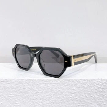 2023 Новое поступление Легких роскошных черных солнцезащитных очков для мужчин Уличная мода Полигональные солнцезащитные очки DG4391 Ацетатные Солнечные очки для женщин