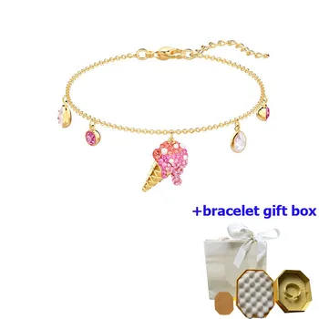 Высококачественный роскошный милый розовый женский браслет с мороженым, подчеркивающий темперамент, красивый и трогательный, бесплатная доставка