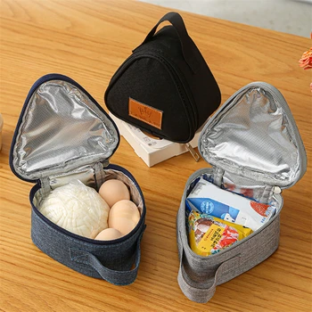 Ланч-бокс с треугольным шариком риса, маленькие пакетики для бенто для женщин, детская портативная сумка для завтрака, Милая еда, теплоизоляция, свежесть