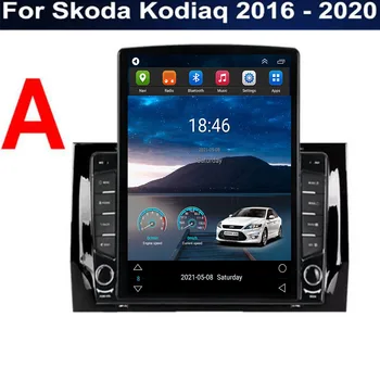 Автомобильное радио Tesla Style Android 12 Для Skoda Kodiaq 2016-2025 Автомобильный DVD-Мультимедийный Плеер Автоматическая GPS-Навигация Стерео 4G 2006-2014