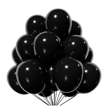 Наборы черных праздничных воздушных шаров разных размеров Подходят для украшения вечеринок на Хэллоуин и День Благодарения, легко заменяются
