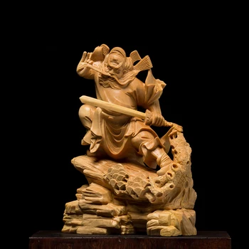 Чжун Куй, китайские Ангелы Ада, Статуя Будды, Украшение Резьбой по дереву, стены гостиной, Фэн-шуй, поделки из дерева.