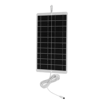 Портативное зарядное устройство для солнечной батареи 20 Вт 5 В, Монолитное кремниевое зарядное устройство 1600 МА, Солнечная панель для беспроводной наружной камеры безопасности