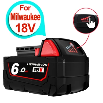 Аккумуляторные батареи для литий-ионного аккумулятора Milwaukee M18B5 XC 18v 9.0/6.0/12.0 Зарядное устройство Ah для Milwaukee M18 12V ~ 18V