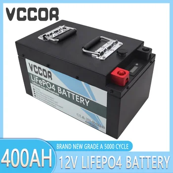 Литий-железо-фосфатный аккумулятор LiFePO4 12V 400AH Встроенный BMS 5000 Циклов Для Замены Большей части резервного источника питания Домашнего Накопителя энергии