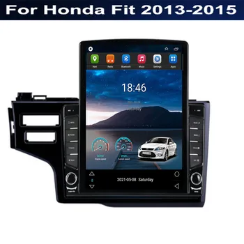 Для Tesla Style 2 Din Android 12 Автомагнитола Для Honda Fit 2013-2015 Мультимедийный Видеоплеер GPS Стерео Carplay DSP RDS Камера