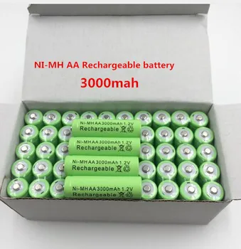 Batterie Rechargeable Ni-MH 1.2V AA 3000mAh pour jouets, appareil photo, Microphone, 2 à 20 pièces