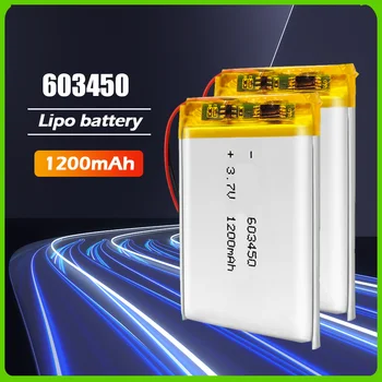 603450 3,7 В 1200 мАч Перезаряжаемый Литий-Полимерный Аккумулятор Для MP3 MP4 PAD GPS Светодиодный Светильник Bluetooth Динамик Power Bank Lipo Ячейки