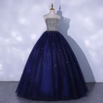 Ashely Alsa Королевское синее платье для выпускного вечера без бретелек, расшитое блестками, платье для вечеринки в честь дня рождения, Vestidos de Ballkleider, Vestidos Para Quinceañera 2023