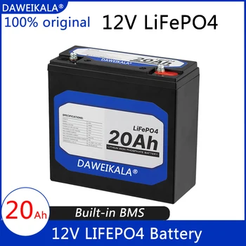 Новый аккумулятор LiFePO4 емкостью 12 В 20 Ач, литий-железо-фосфатный аккумулятор емкостью 12 В 24 В, LiFePO4, аккумуляторная батарея для детских самокатов, лодочный мотор, без налога
