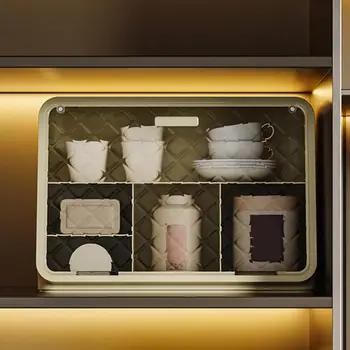 Ящик для хранения чашек на столешнице, Прозрачная Пылезащитная крышка, Большая емкость, контейнер для кофе и чая, подстаканник, товары для дома