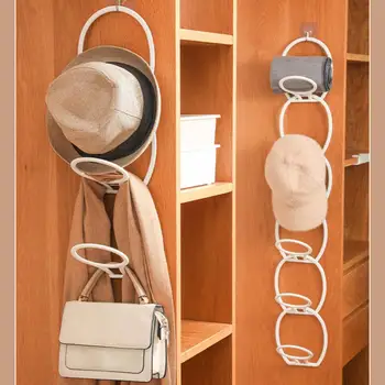 6шт Вешалка для шляп С крючком Прочная Несущая Вешалка для одежды, шарфов, сумок Органайзер Над Дверью Настенный Шкаф Подвесная Вешалка для шляп