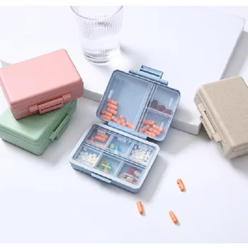 Портативный футляр для таблеток, 9 сеток, герметичный влагостойкий органайзер для таблеток, контейнер для таблеток, коробка для лекарств, держатель, диспенсер