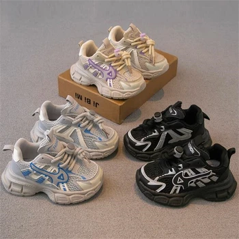 Осенняя дышащая детская повседневная обувь 2023 года, спортивная обувь для маленьких мальчиков и девочек, детские кроссовки