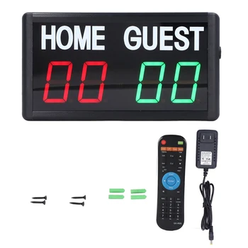 Электронное табло, счетная доска, пульт дистанционного управления 2.4 G, штепсельная вилка США 100-240 В для футбола