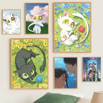Постер аниме suzume, принты, настенные панно, украшение для дома в гостиной