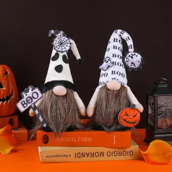 Новый подарок 2023 года на Хэллоуин для декоративной сидящей безликой куклы BOO Dwarf Rudolf