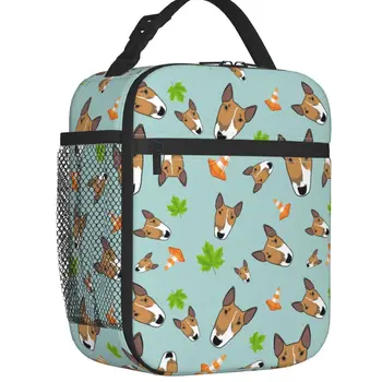 Изолированная сумка для ланча для щенка английского бультерьера для кемпинга, путешествий, любителей собак, Портативный кулер, термос для ланча для женщин и детей