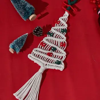 Праздничный гобелен Праздничный гобелен Рождественская елка в скандинавском стиле Гобеленовые украшения Праздничная стена из хлопчатобумажной веревки для праздника
