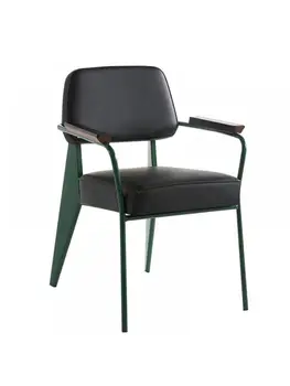 Скандинавский обеденный стул кафе-бар простая металлическая спинка военный офисный повседневный диван дизайнерское кресло