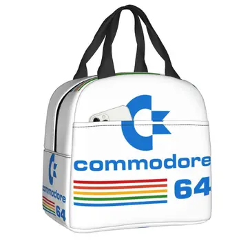 Commodore 64, термоизолированные сумки для ланча, женские сумки Geek Nerd, портативная сумка для ланча для кемпинга, путешествий, Многофункциональная коробка для Бенто