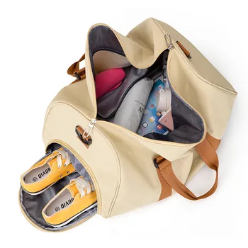 Женская Мужская спортивная сумка из водонепроницаемого холста для занятий фитнесом, йогой, плаванием, спортом на открытом воздухе, спортивная сумка для путешествий, сверхлегкий карман для влажной сухой обуви