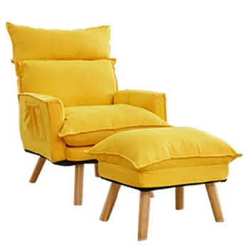 Скандинавский одноместный диван-кресло, Маленькая квартира, Простая спинка, Балкон, Кресло для отдыха, Маленький диван-кресло с откидной спинкой