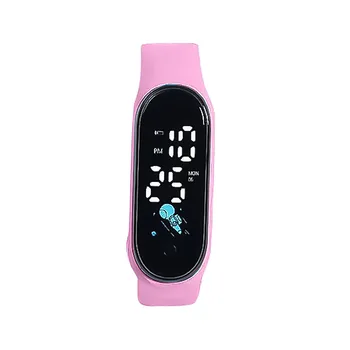 Простые женские часы с кольцом на руке, светодиодные спортивные модные электронные часы Reloj Deportivo для женщин, студентов, детей, мужчин
