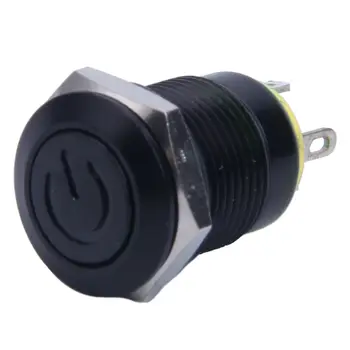 12V 2A 9.5mm LED Металлическая Крышка Питания Мгновенного Кнопочного Переключателя Автомобиля DIY Модифицированный, Желтый