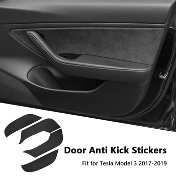Перчаточный Ящик Двери Автомобиля Под Приборной Панелью Противоударная Накладка На Боковую Кромку Защитная Пленка Наклейка Из Углеродного Волокна Для Tesla Model 3 2017 2018 2019