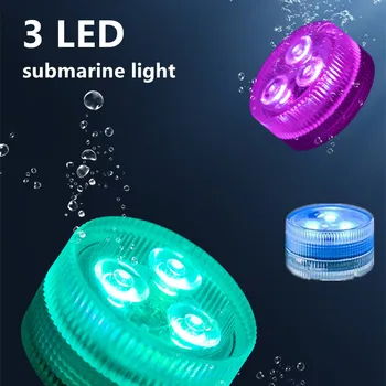 Подводный светильник IP68 Водонепроницаемый Светодиодный светильник для бассейна Подводный светильник с ИК-пультом дистанционного управления, светильник для рыбалки, украшение для вазы, наружное освещение