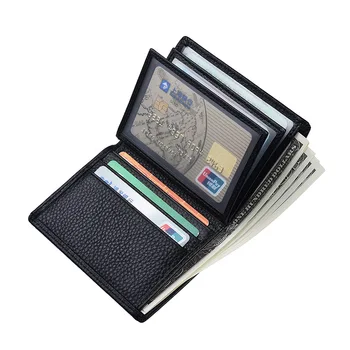Мужской короткий кошелек из натуральной кожи с рисунком личи, первый слой воловьей кожи, вертикальная сумка для водительских прав, держатель для карт, мужская сумка для денег