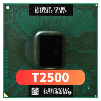 Оригинальный процессор ноутбука T2500 Intel Core2 Duo CPU T2500 (кэш 2 М, 2,0 ГГц, 677 МГц FSB) для чипсета 945
