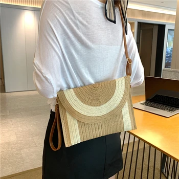 Женская сумка Новинка осени 2023, высококачественная сумка через плечо большой емкости, модная плетеная женская повседневная сумка-мессенджер через плечо